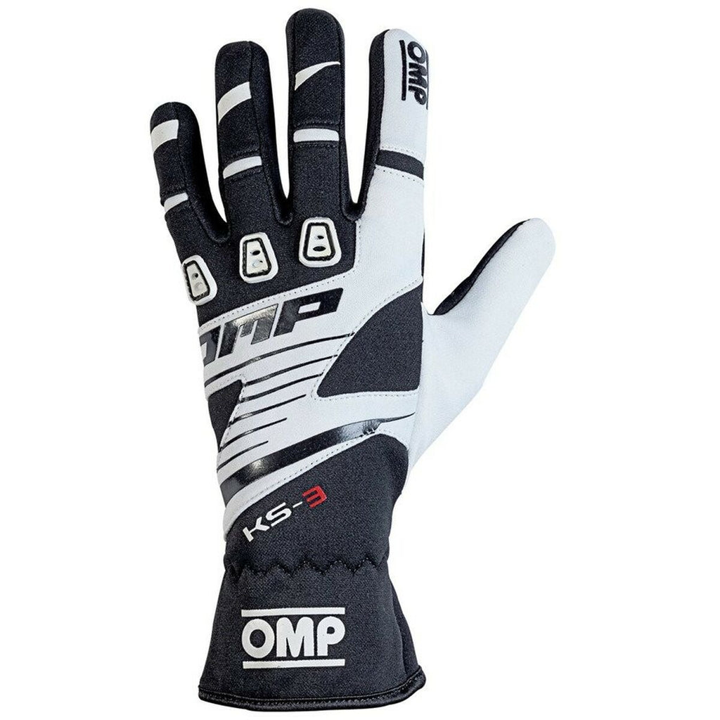 Karting Gloves OMP KS-3 White/Black Black/White L-0
