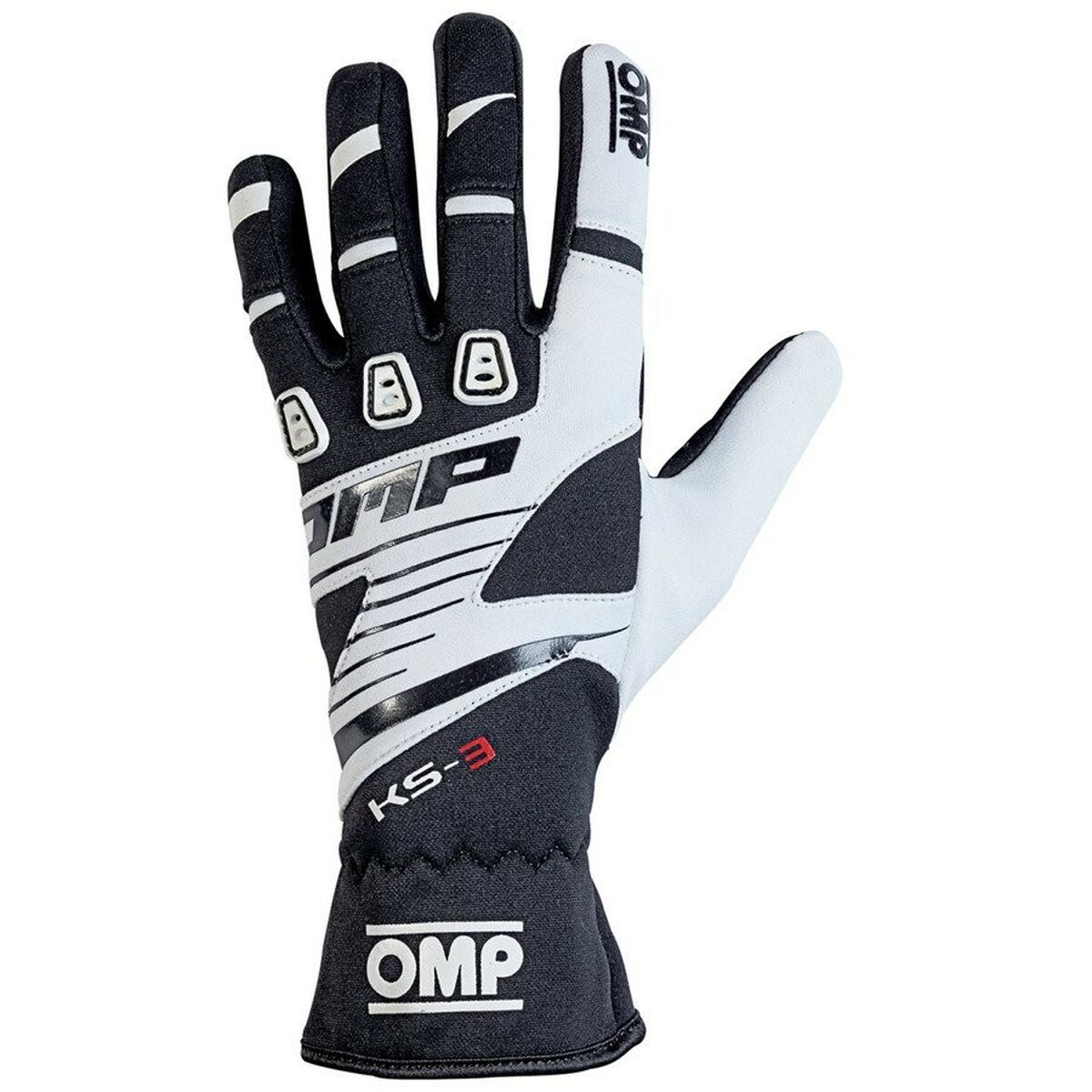 Karting Gloves OMP KS-3 White/Black Black/White L-0