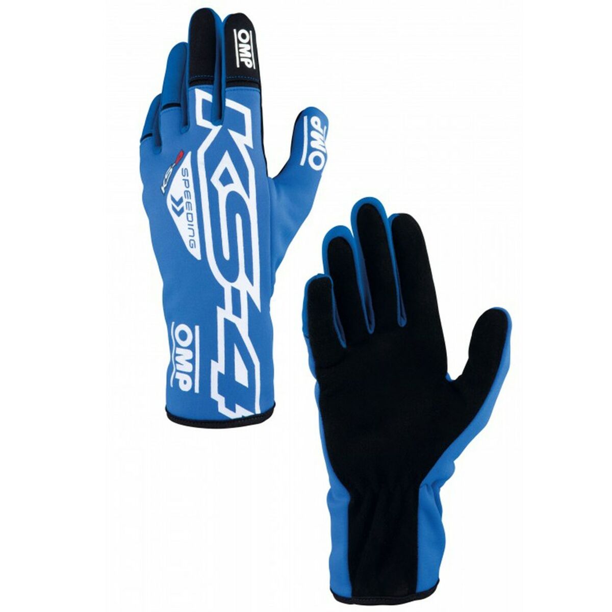 Kids Karting Gloves OMP KS-4 Blue White 4