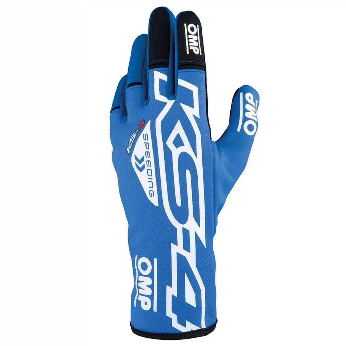 Kids Karting Gloves OMP KS-4 Blue White 4